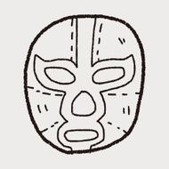 mexican wrestler mask doodle N3