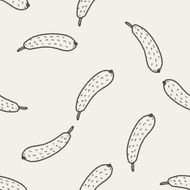 Gherkin doodle seamless pattern background