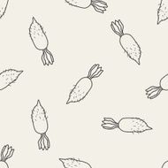 Radish doodle seamless pattern background N2