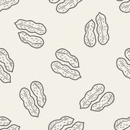 Peanut doodle seamless pattern background