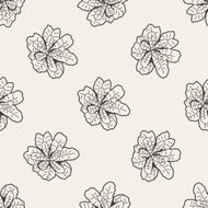 Cabbage doodle seamless pattern background N4