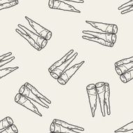 Bamboo shoot doodle seamless pattern background N2