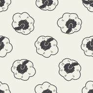 Bell pepper doodle seamless pattern background