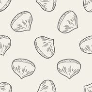 chestnut doodle seamless pattern background