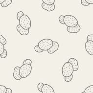 potato doodle seamless pattern background N2