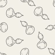 Gourd doodle seamless pattern background