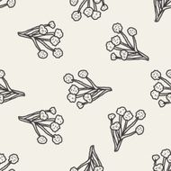 Mushroom doodle seamless pattern background N4