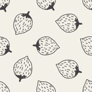 Strawberry doodle seamless pattern background N3