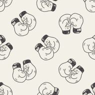 Doodle Boxing seamless pattern background