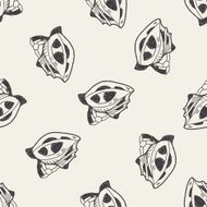 bicycle helmet doodle seamless pattern background