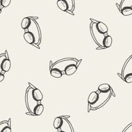Doodle Goggles seamless pattern background