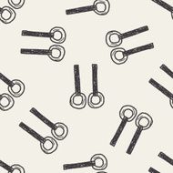 Gymnastics rings doodle seamless pattern background
