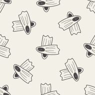 flippers doodle seamless pattern background N5