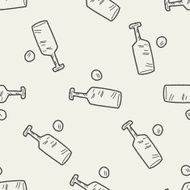 cricket doodle seamless pattern background