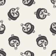 roller doodle seamless pattern background