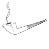 Vector Single Sketch Tobacco Pipe - Dublin