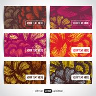 Abstract vector decorative banners set backgrounds N3