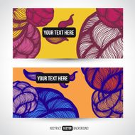 Abstract vector decorative banners set backgrounds N7