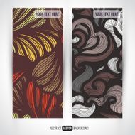 Abstract vector decorative banners set backgrounds N10