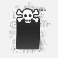 Drawing business formulas skull N9