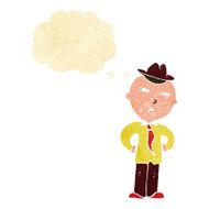 cartoon man wearing hat with thought bubble N2