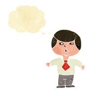 cartoon shocked boy with thought bubble N6