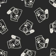 doodle pet drug seamless pattern background