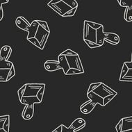 Pet dog broom doodle seamless pattern background N2