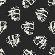 doodle pet carrier seamless pattern background