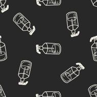 doodle bottle seamless pattern background