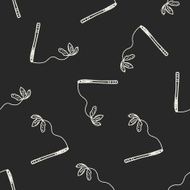Pet cat toy doodle seamless pattern background