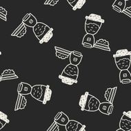 doodle pet food seamless pattern background