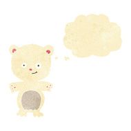 cartoon polar bear cub with thought bubble N15