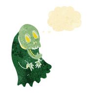 cartoon spooky ghoul with thought bubble N2