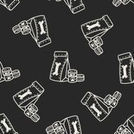 doodle pet food seamless pattern background N2