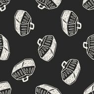 doodle pet carrier seamless pattern background N3