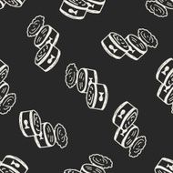 doodle fish can seamless pattern background
