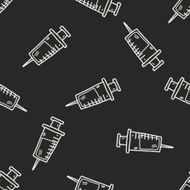 doodle syringes seamless pattern background N3