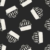 doodle pet carrier seamless pattern background N4