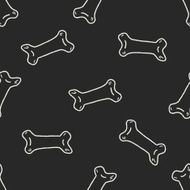 doodle dog food bone seamless pattern background N2