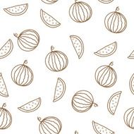Seamless backgrounds with hand drawn watermelons