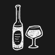 wine bottle doodle N9