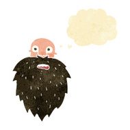 cartoon bearded man with thought bubble N10