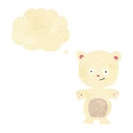 cartoon happy polar bear with thought bubble N2