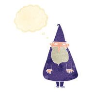 cartoon wizard with thought bubble N3