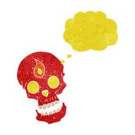 cartoon mystic skull with thought bubble N2