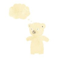 cute cartoon polar bear with thought bubble N9