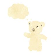 cute cartoon polar bear with thought bubble N10