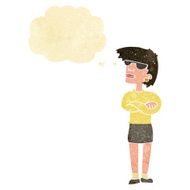 Cartoon Annoyed Woman With Thought Bubble N33