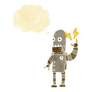 cartoon old robot with thought bubble N2